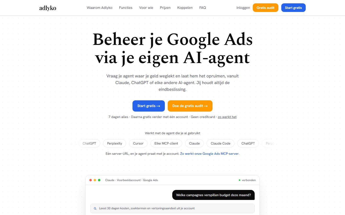 Homepage van Adlyko