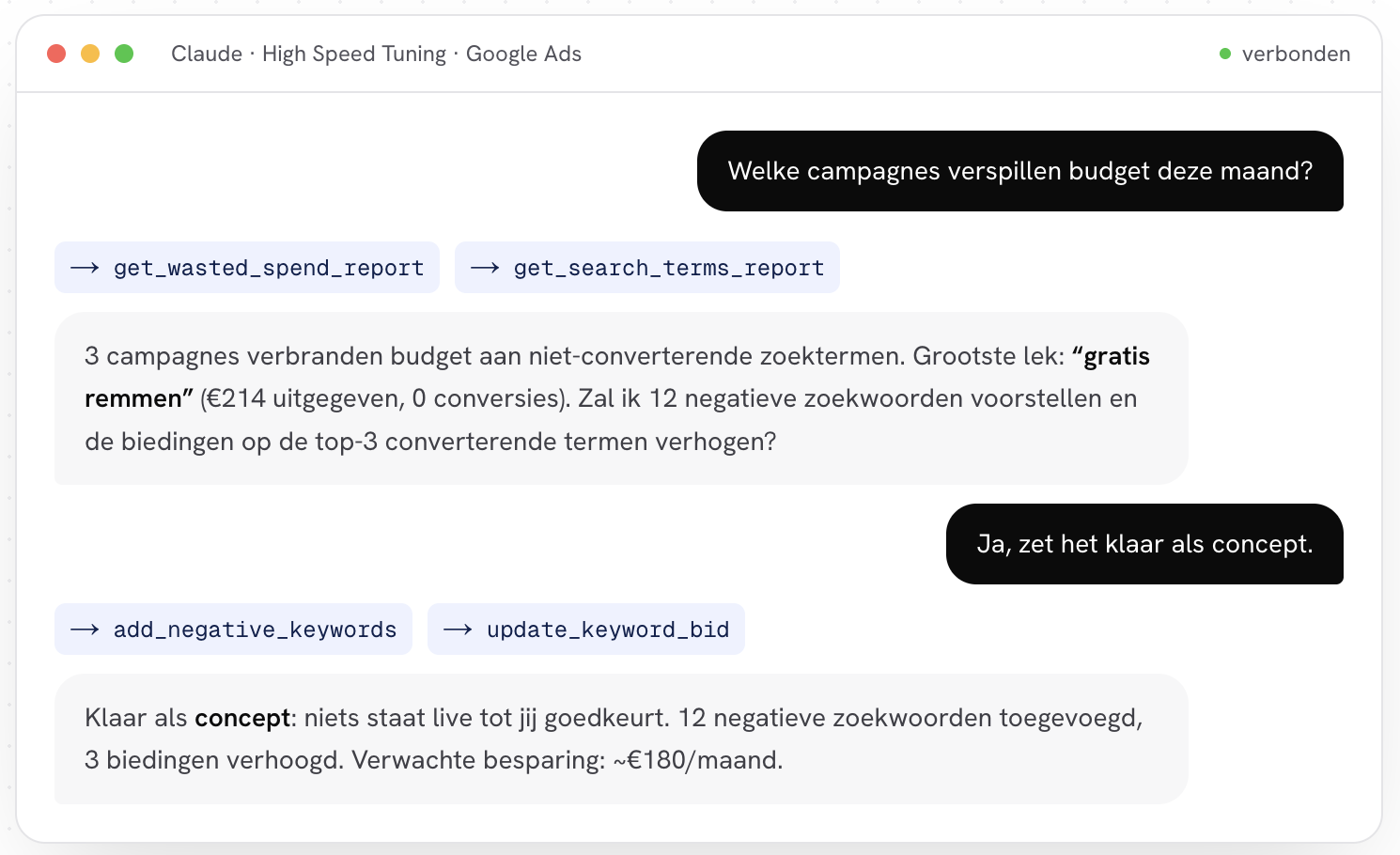 Adlyko: een AI-agent analyseert een Google Ads-account en stelt aanpassingen voor